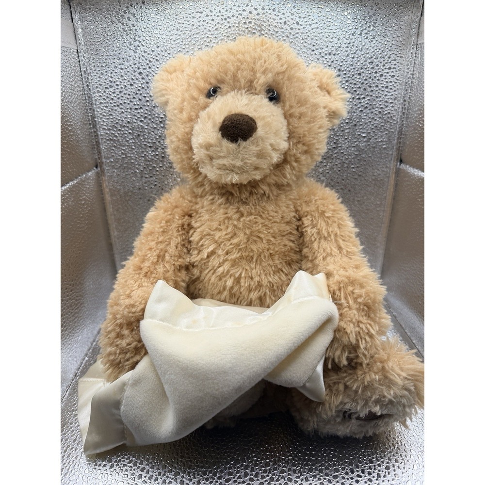 Baby Gund Animated Peek-A-Boo Teddy Bear Plush Stuffed Animal Beige Color